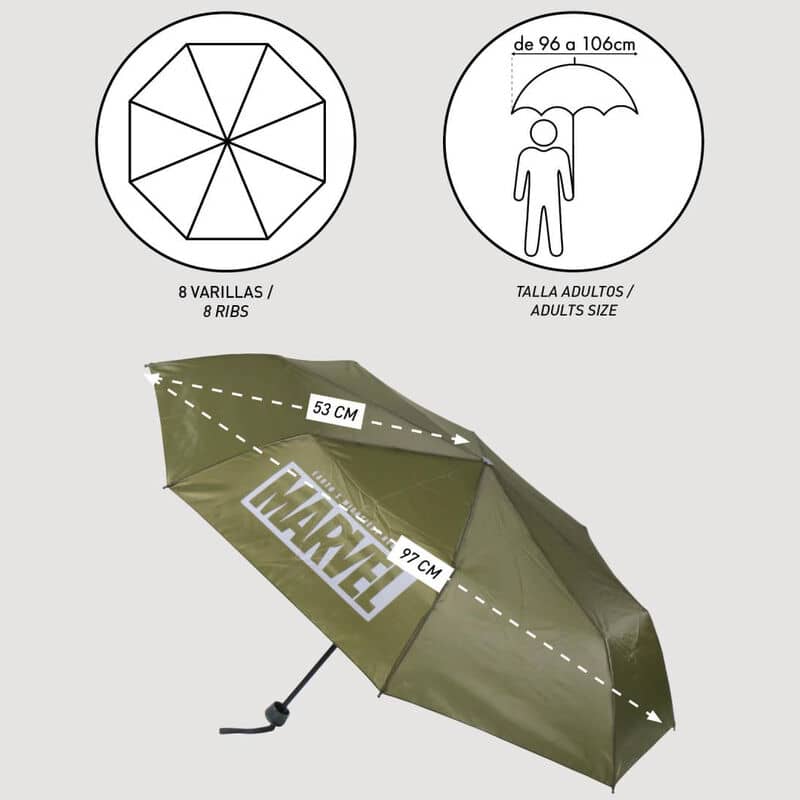 Marvel faltbarer manueller Regenschirm 53 cm