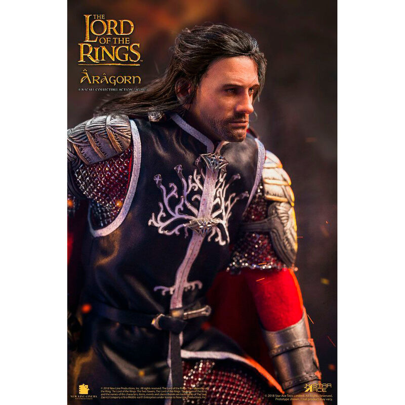 Figura Real Master Aragorn Deluxe Version El Señor de los Anillos 23cm